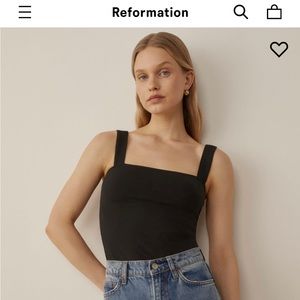 Reformation Canyon Knit tank, size small, black, like new